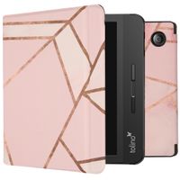 imoshion Design Slim Hard Case Sleepcover met stand Tolino Vision 5 -Pink Graphic