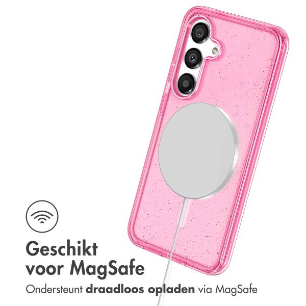 imoshion Sparkle Backcover met MagSafe Samsung Galaxy S25 - Glitter Roze