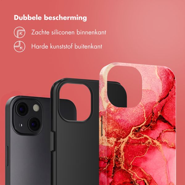 Selencia Vivid Backcover Apple iPhone 13 - Rosy Marble