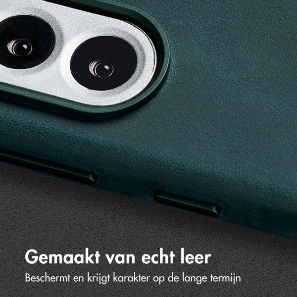 Accezz Vintage Leather Magsafe Backcover Samsung Galaxy A56 - Smokey Green