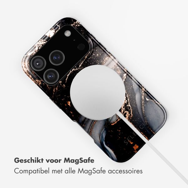 Selencia Vivid Backcover met MagSafe Apple iPhone 17 Pro - Chic Marble Black