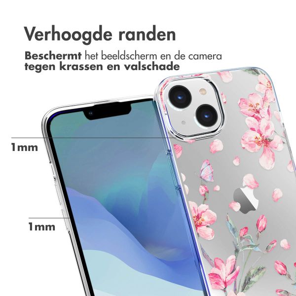 imoshion Design hoesje iPhone 14 - Bloem - Roze