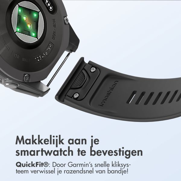 imoshion QuickFit® Line Siliconenbandje Garmin Watch | 20 mm aansluiting - Zwart