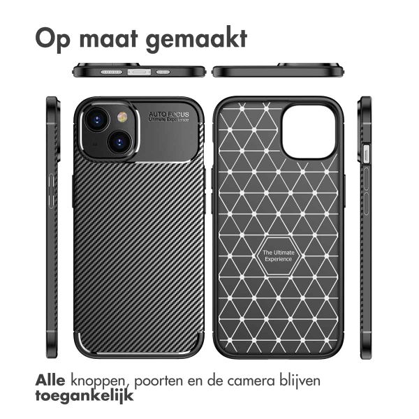 imoshion Carbon Softcase Backcover iPhone 14 - Zwart