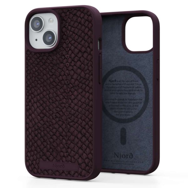 Njorð Collections Salmon Leather MagSafe Case iPhone 15 - Rust