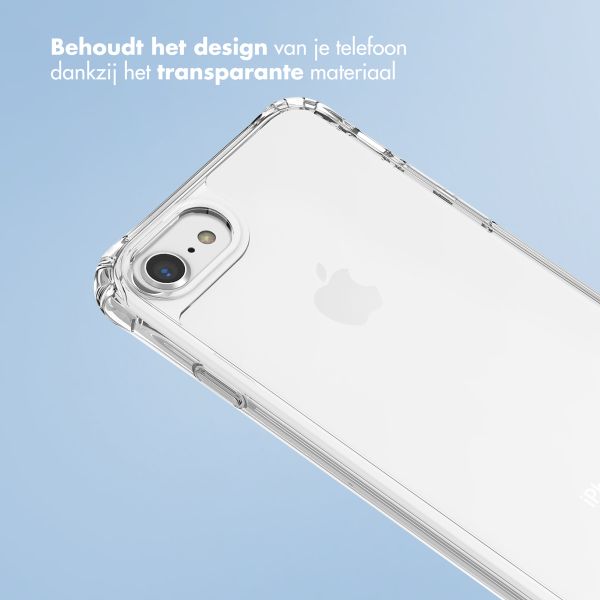 imoshion Backcover met koord + armband iPhone SE (2022 / 2020) / 8 / 7 - Parels Hartjes