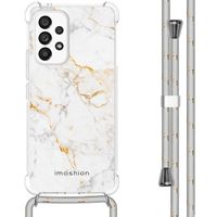 imoshion Design hoesje met koord Samsung Galaxy A53 - White Marble