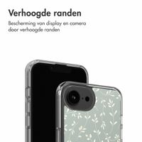 imoshion Design hoesje Apple iPhone 16e - Smoke Green Flowers