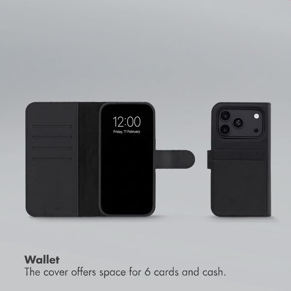 Accezz Edge detachable Bookcase with MagSafe Apple iPhone 18 Pro / 17 Pro - Black