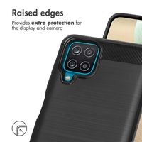 imoshion Brushed Backcover Samsung Galaxy A12 - Zwart