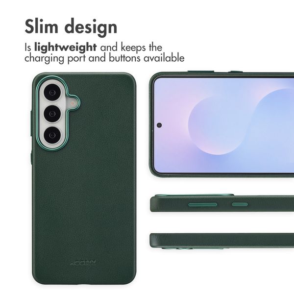 Accezz Leather Back Cover with MagSafe Samsung Galaxy S26 Plus - Cedar Green