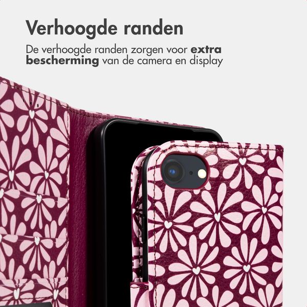 imoshion Design Bookcase Apple iPhone SE (2022 / 2020) / 8 / 7 / 6(s) - Bloom Love Blush