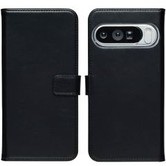 Selencia Genuine Leather Book Case Google Pixel 10 Pro XL - Black