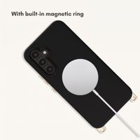 Selencia Rivièra MagSafe Case with detachable hooks Samsung Galaxy A54 (5G) - Velvet Black