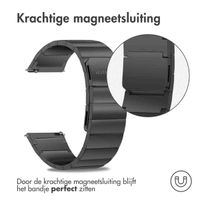 Selencia Stalen magnetisch bandje  - Universeel 20 mm aansluiting - Zwart