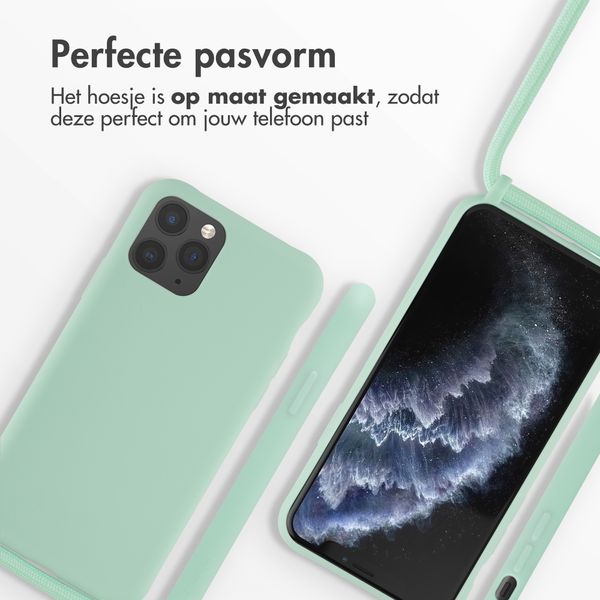 imoshion Siliconen hoesje met koord iPhone 11 Pro - Mintgroen