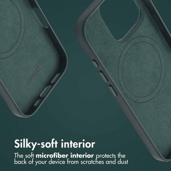 Accezz Leather Back Cover with MagSafe Apple iPhone 16 Pro - Cedar Green