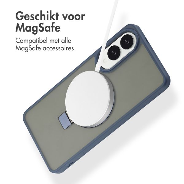 Accezz Ring Stand Backcover met MagSafe Samsung Galaxy S25 Edge - Blauw