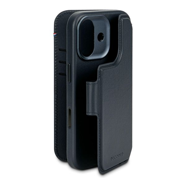 Decoded 2 in 1 Leather Detachable Wallet MagSafe Apple iPhone 17 - Navy Shadow