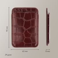 Selencia Croco Pashouder met MagSafe - Burgundy