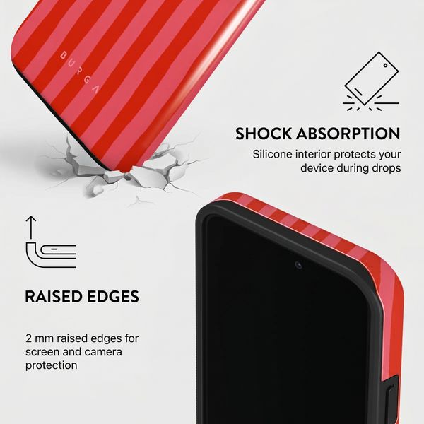 Burga Tough Back Cover with MagSafe Apple iPhone 15 Pro - Pomegranate