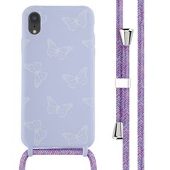 imoshion Siliconen design hoesje met koord iPhone Xr - Butterfly