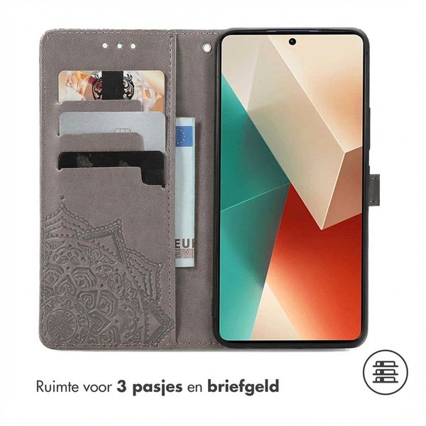imoshion Mandala Bookcase Xiaomi Redmi Note 13 (5G) - Grijs