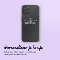 Gepersonaliseerd hoesje met sierlijk hartje iPhone 15 - Transparant