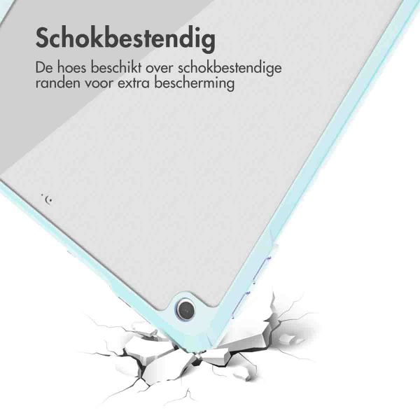 imoshion Trifold Hardcase Bookcase Apple iPad 9 (2021) 10.2 inch / iPad 8 (2020) 10.2 inch / iPad 7 (2019) 10.2 inch - Lichtblauw