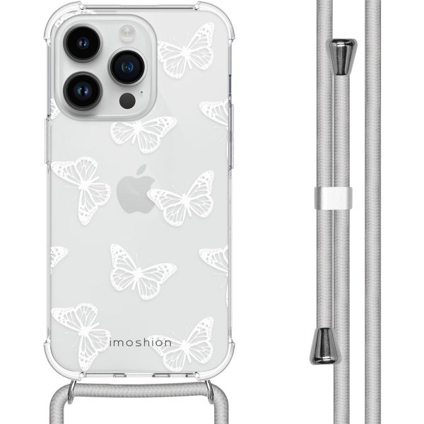 imoshion Design hoesje met koord iPhone 14 Pro - Butterfly