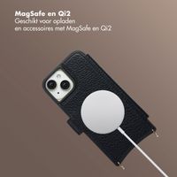 Selencia Riva Bookcase met MagSafe en Koord Apple iPhone 15 - Zwart