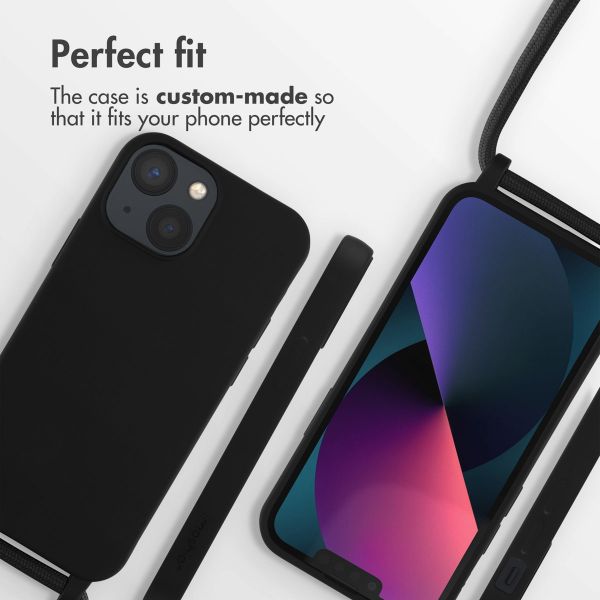 imoshion Silicone Case with Strap Apple iPhone 13 Mini - Black