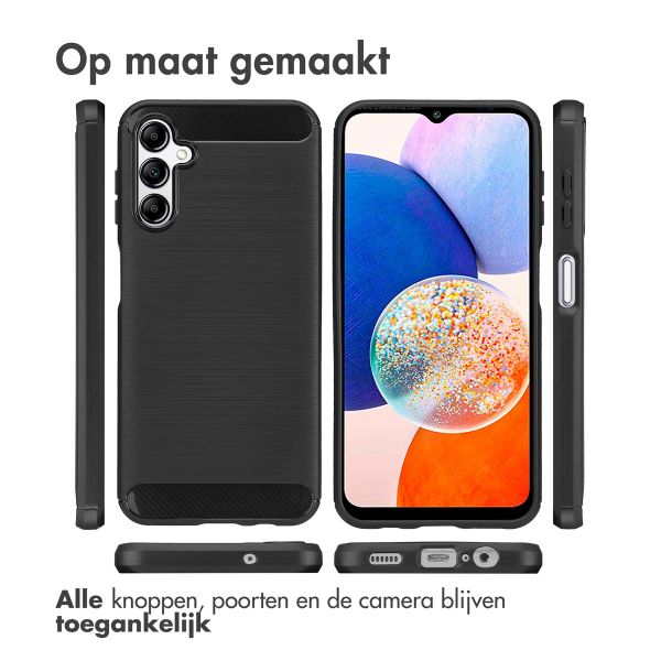 imoshion Brushed Backcover Samsung Galaxy A14 (5G/4G) - Zwart