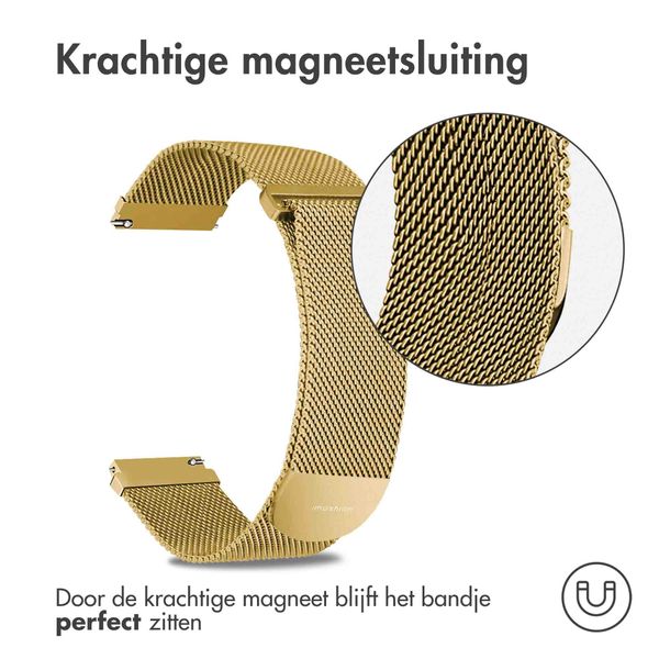 imoshion Milanees magnetisch bandje  - Universeel 20 mm aansluiting - Maat S - Goud
