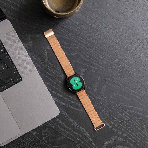 imoshion Magnetisch lederen bandje  - Universeel 22 mm aansluiting - Bruin