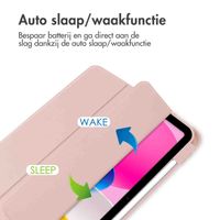 imoshion Trifold Hardcase Bookcase Apple iPad 11 (2025) 11 inch A16 / iPad 10 (2022) 10.9 inch - Roze