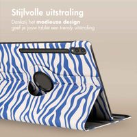 imoshion 360° Draaibare Design Bookcase Samsung Galaxy Tab S10 Plus / Tab S9 FE Plus / Tab S9 Plus - White Blue Stripes