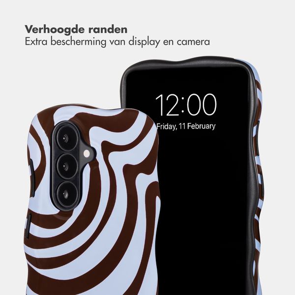 Selencia Vivid Wavy Backcover met MagSafe Samsung Galaxy A37 (5G) - Dream Swirl Chocolate