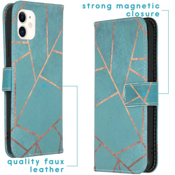 imoshion Design Softcase Bookcase iPhone 11 - Blue Graphic