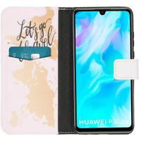 imoshion Design Softcase Bookcase Huawei P30 Lite - Let's Go Travel