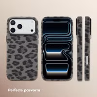 Selencia Sabi Backcover Panterprint met MagSafe Apple iPhone 17 Pro Max - Midnight Black