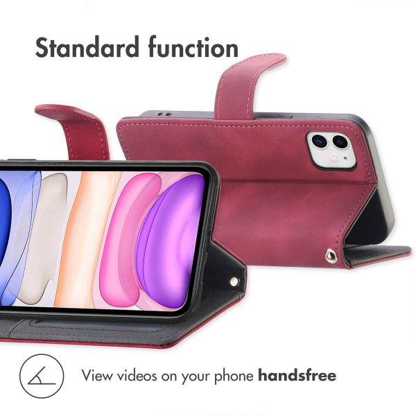 imoshion Bookcase with Strap Apple iPhone 11 - Red