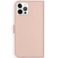 Selencia Echt Leren Bookcase Apple iPhone 12 (Pro) - Dusty Pink