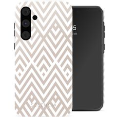 Selencia Vivid Tough Backcover Samsung Galaxy A55 - Beige Zigzag