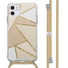 imoshion Design hoesje met koord Apple iPhone 11 - Beige Graphic