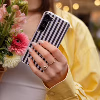 imoshion Design hoesje Apple iPhone 14 - Sparkle Lines Lavender