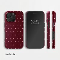 Selencia Vivid Back Cover with MagSafe Apple iPhone 16 Pro Max - Happy Dots Burgundy