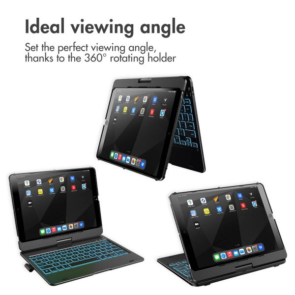 Accezz 360 Slim keyboard case QWERTY Apple iPad 9 (2021) 10.2 inch / iPad 8 (2020) 10.2 inch / iPad 7 (2019) 10.2 inch - QWERTY / NL - Black