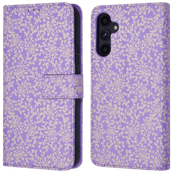 imoshion Design Bookcase Samsung Galaxy A34 (5G) - Purple White Flowers