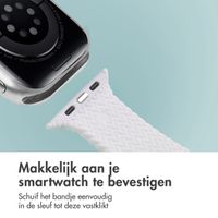 imoshion Siliconen geweven bandje Apple Watch Series 1 t/m 11 / SE / Ultra (44/45/46/49 mm) - Wit